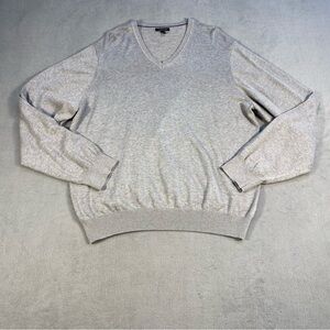 Van Heusen Men's Gray V-Neck long sleeve knit Sweater, size XXL